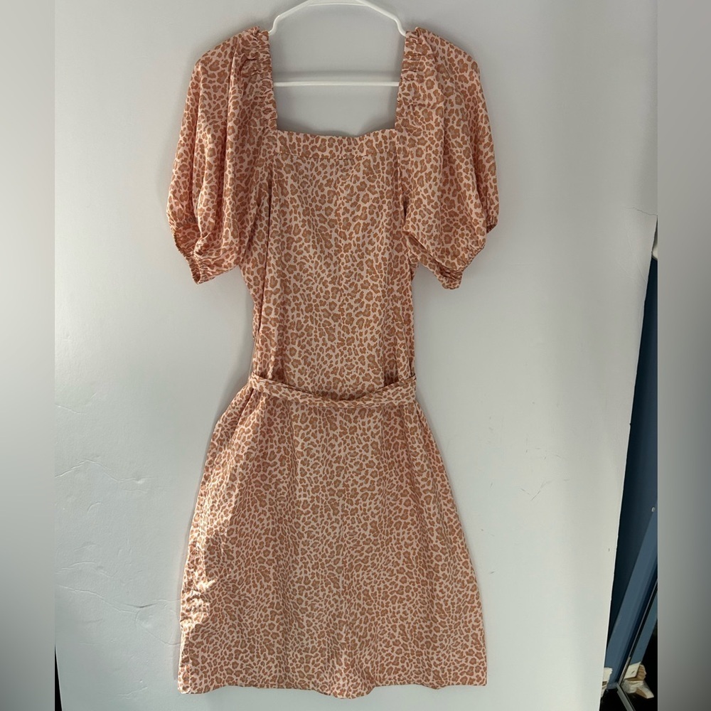 J. Crew Leopard Print Button-Down Mini Dress - Picture 3 of 4